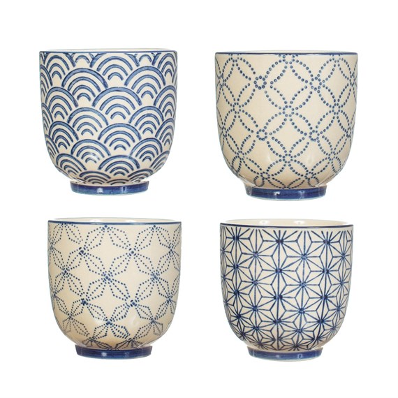 Sashiko Pattern Cups Assorted